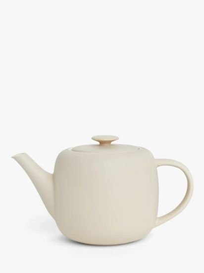 Stoneware 4 Cup Teapot, 1.1L, Putty