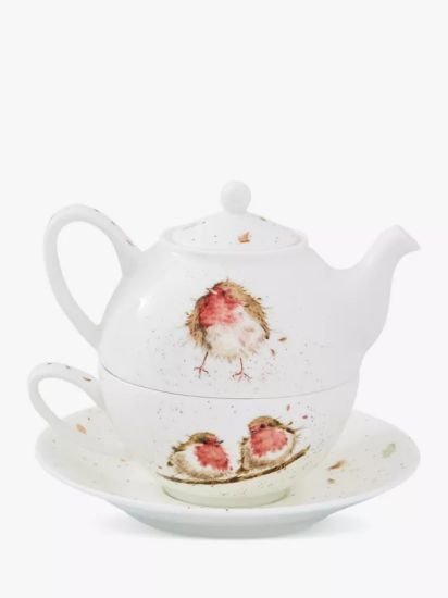 Tea For One Bone China Teapot, 300ml, Cream/Multi