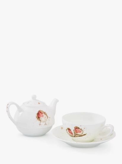 Tea For One Bone China Teapot, 300ml, Cream/Multi