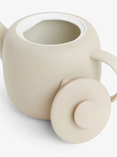 Stoneware 4 Cup Teapot, 1.1L, Putty