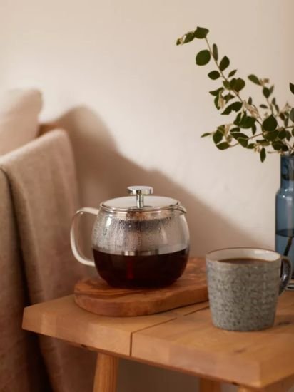Glass Teapot with Infuser, 1.2L, Clear